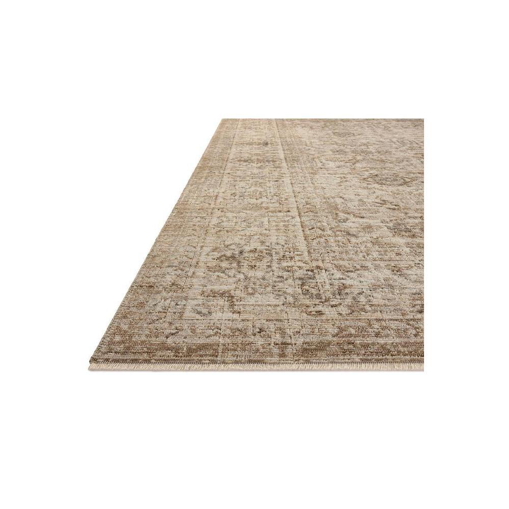 Heritage Ivory Rug featuring vintage distressed pattern in beige-brown on ivory background, hand-tufted wool