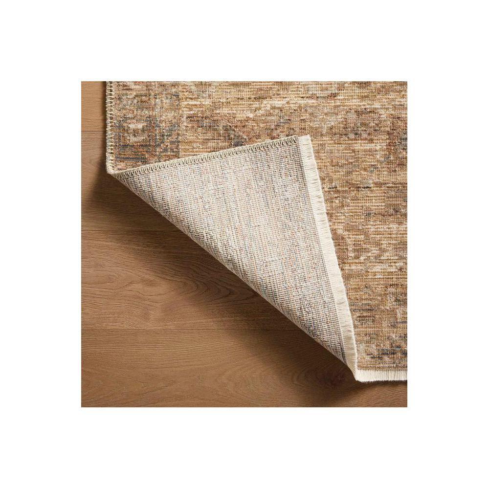 Heritage Natural Rug featuring distressed vintage pattern in beige, taupe and ivory on light background, woven wool