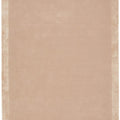 Hugo Nude Rug featuring solid minimalist design in nude beige with a subtle inner border on ivory background, hand-tufted wool