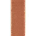 Hugo Spice Runner Rug featuring a solid design in burnt orange with a tonal border on spice background, hand-tufted wool
