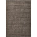 Gray area rug with a subtle pattern on a plain background