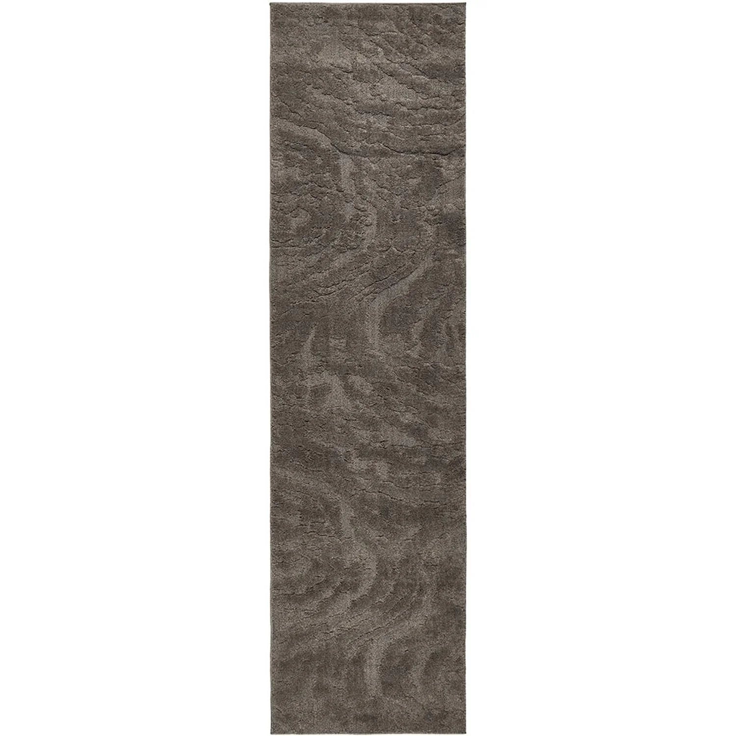 Haven Nyla Mocha Rug featuring marbled pattern in mocha, taupe & charcoal on warm mocha background, machine-made polypropylene