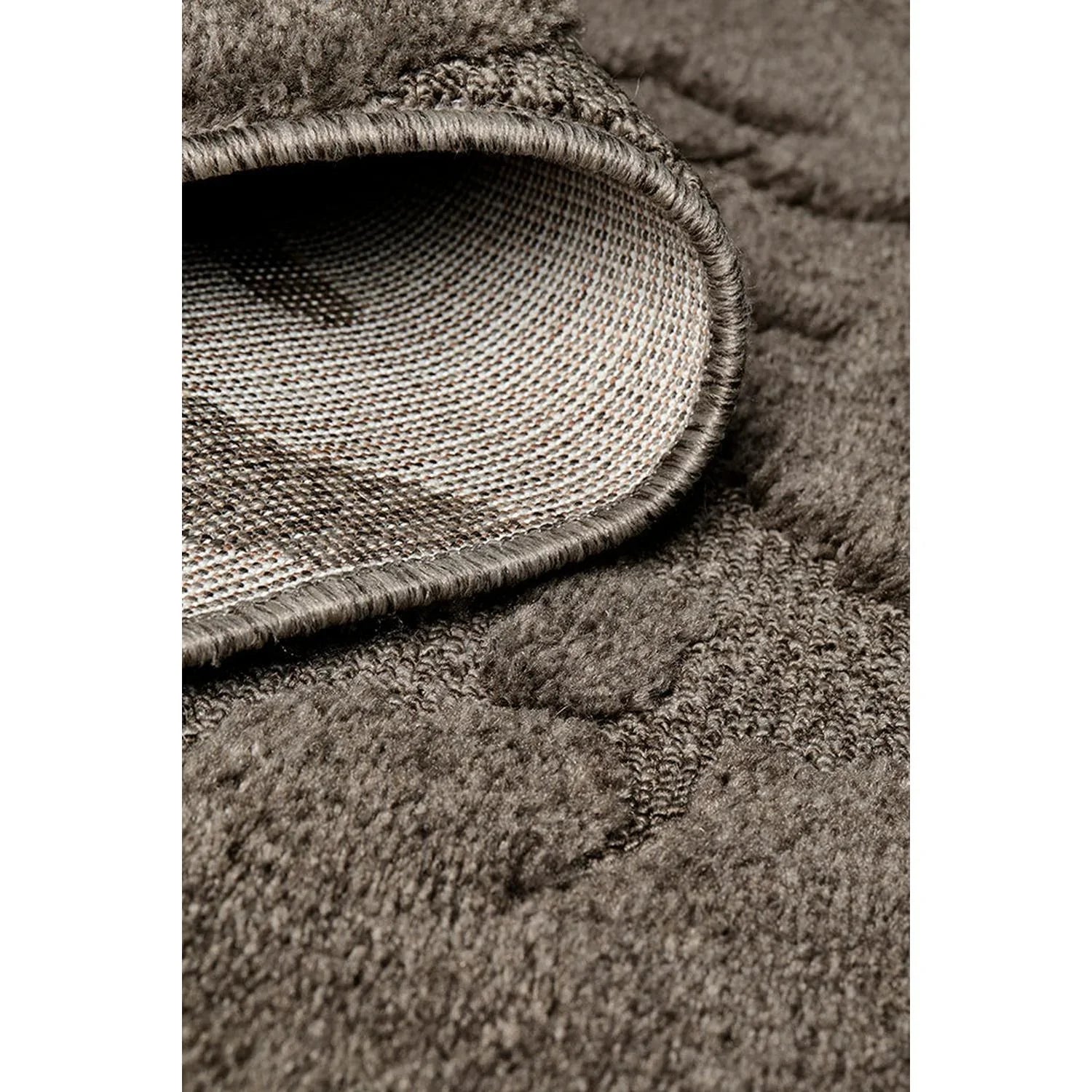 Haven Nyla Mocha Runner Rug featuring plush shag in rich mocha brown on taupe background, hand-tufted wool