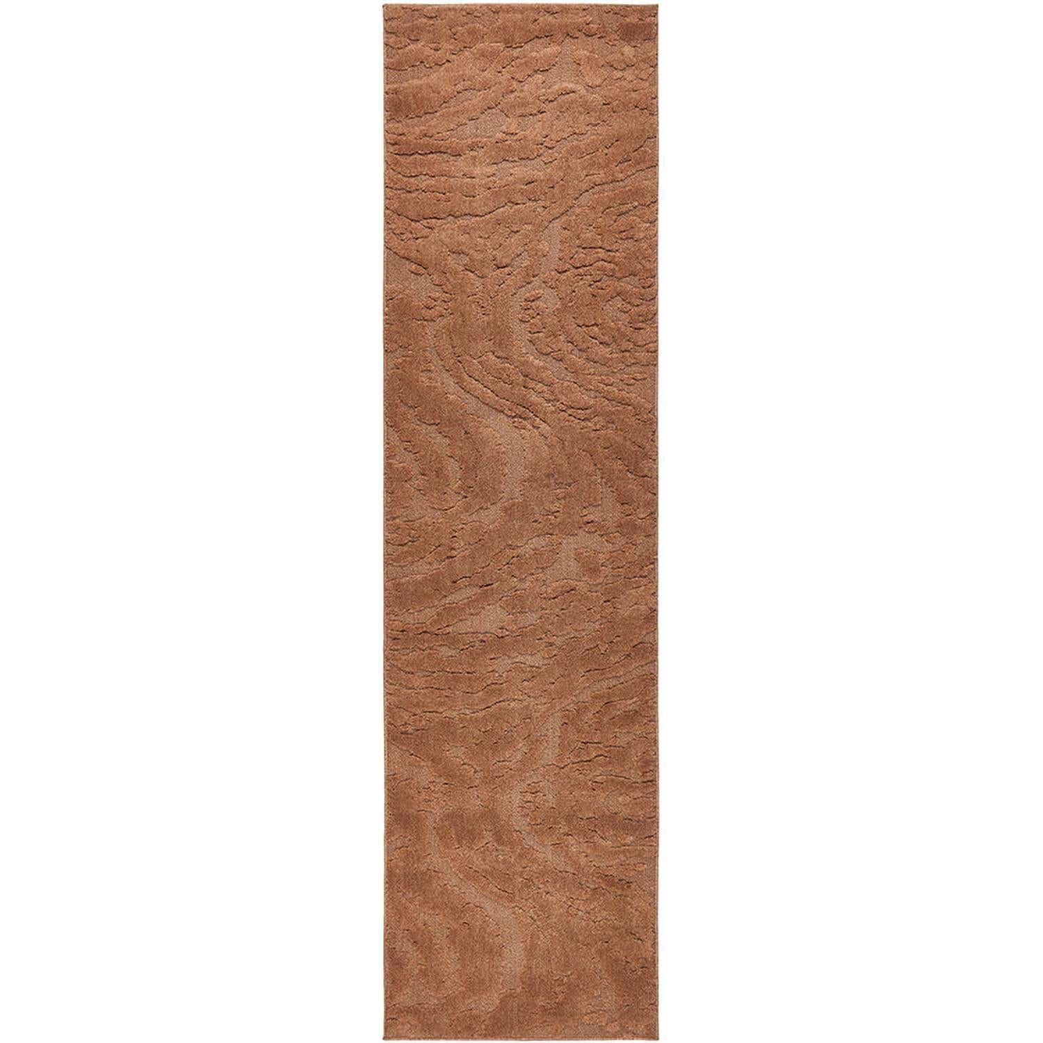 Brown textured rug on a white background