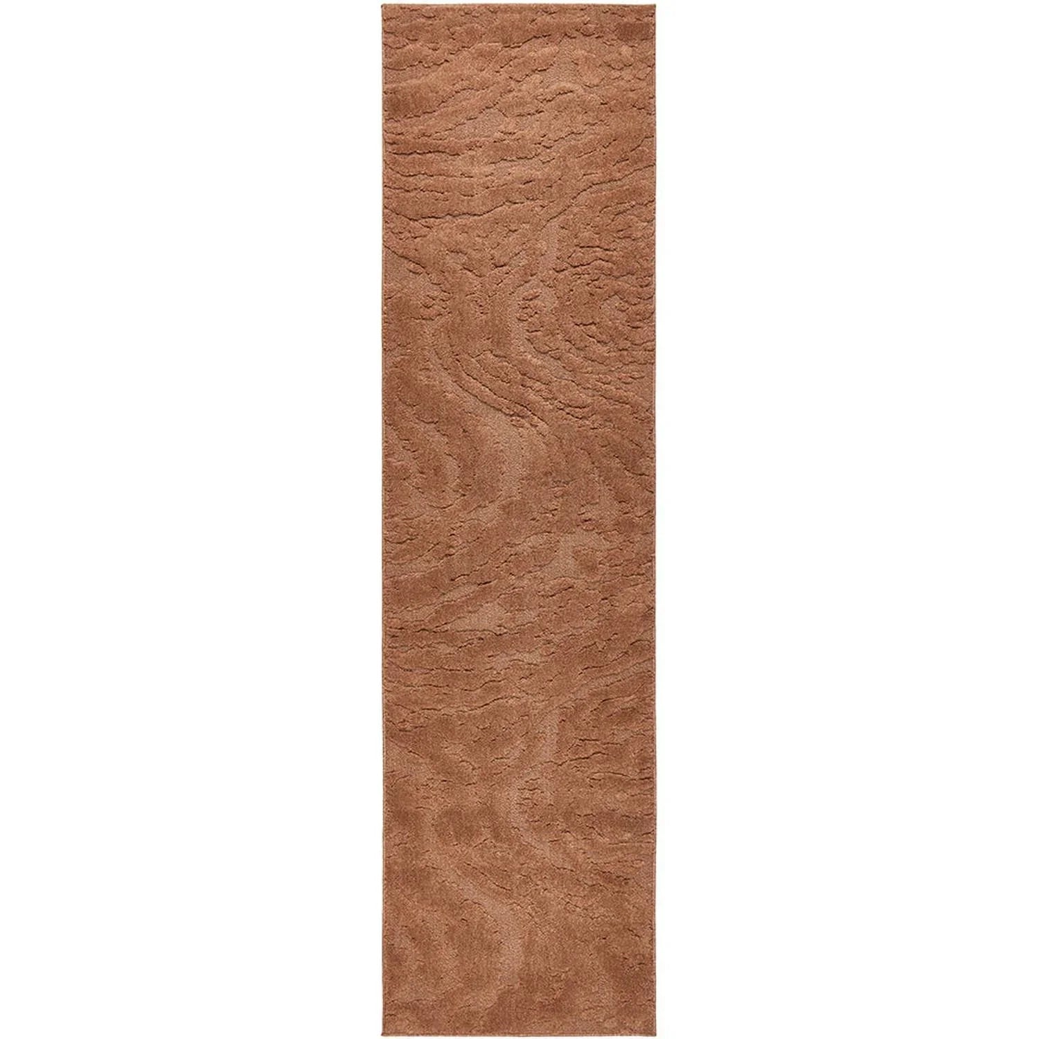 Haven Nyla Rust Rug featuring textured marbled pattern in rust, copper and cocoa on warm brown background, hand-tufted wool