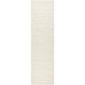 Textured white rug on a white background