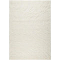 Textured white rug with a subtle pattern