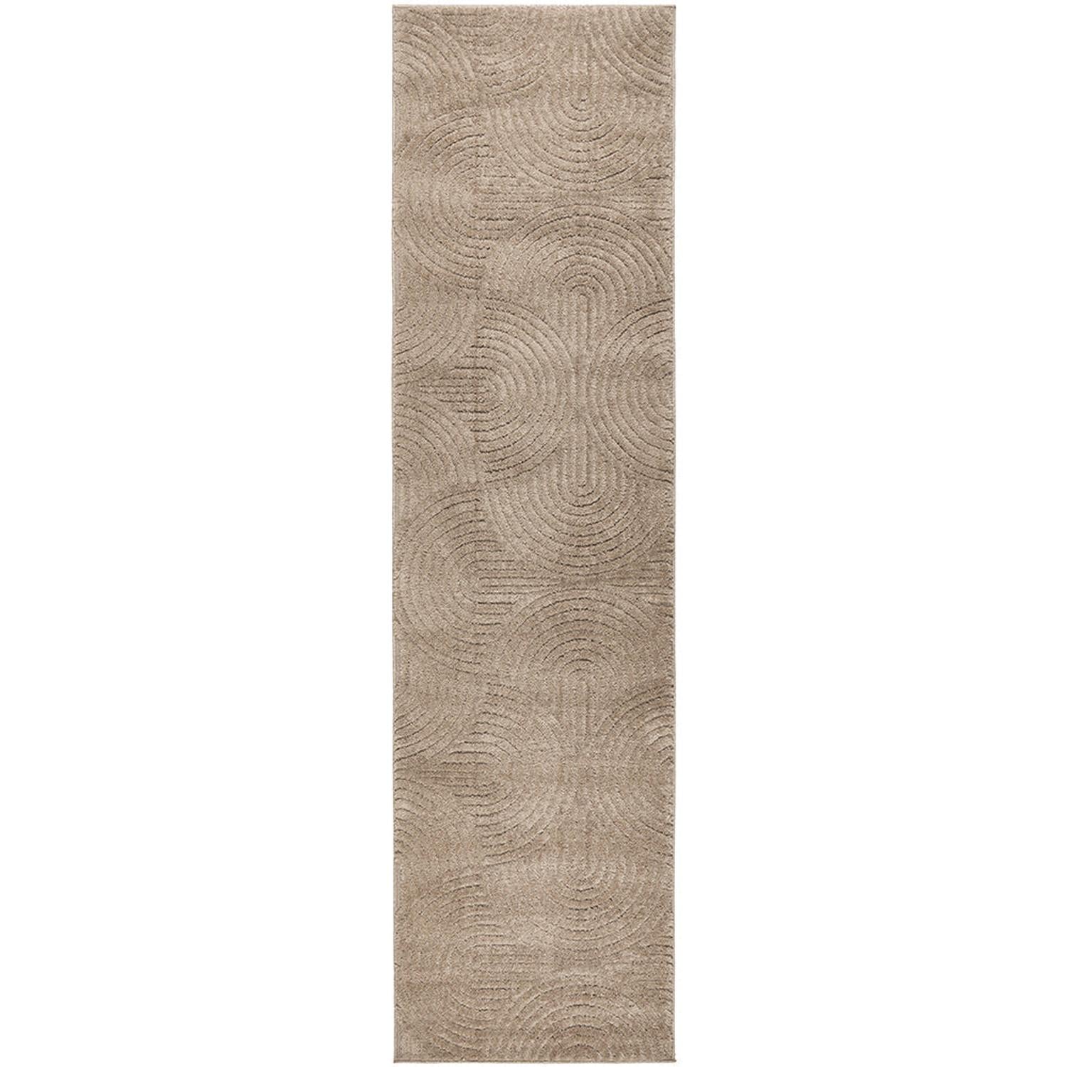 Beige patterned rug on a white background