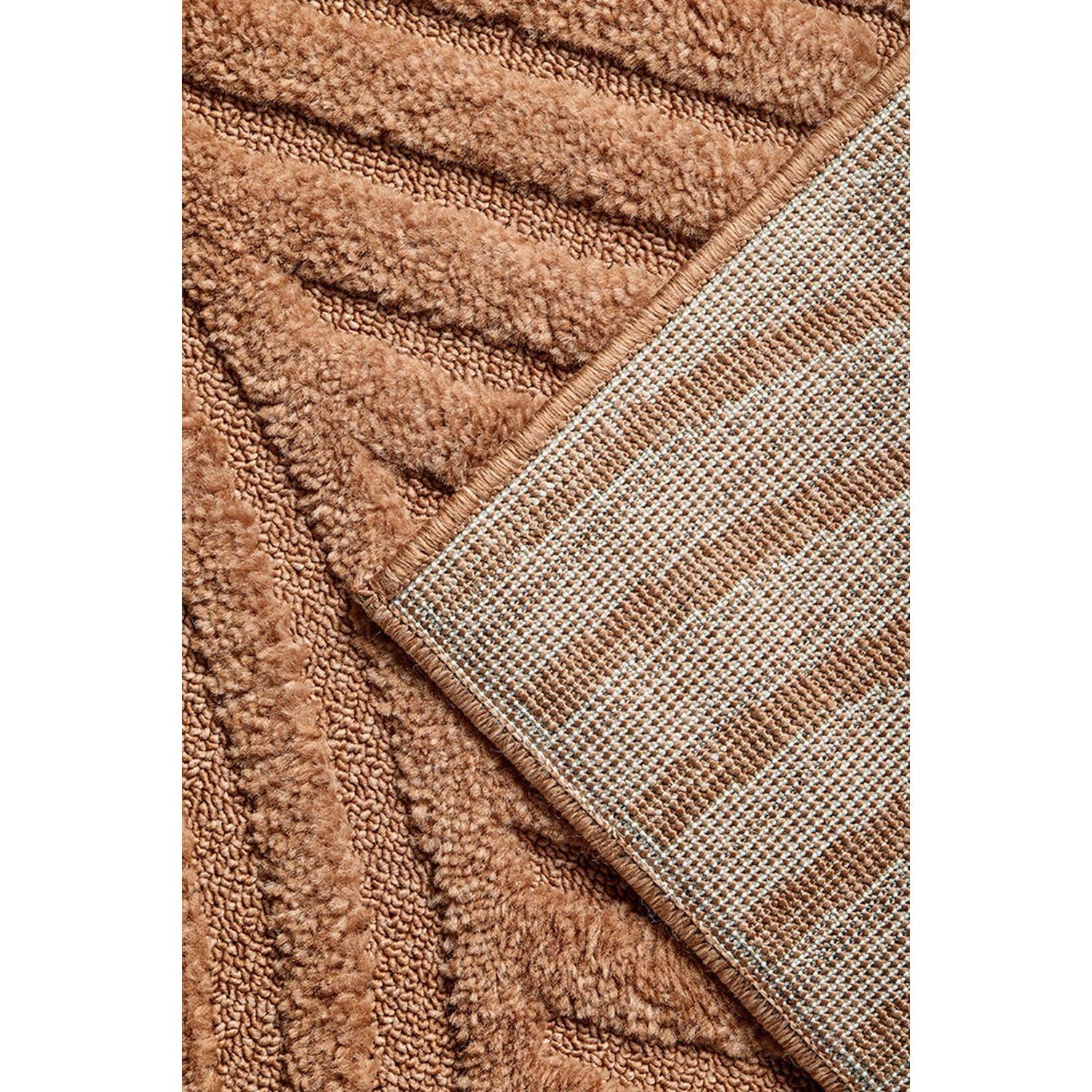 Haven Zina Rust Rug featuring plush shag texture in warm rust tones on beige woven back, Rug Culture
