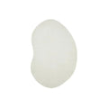 Jelly Bean Snow White Rug featuring solid minimalist design in snow white on white background, hand-tufted wool