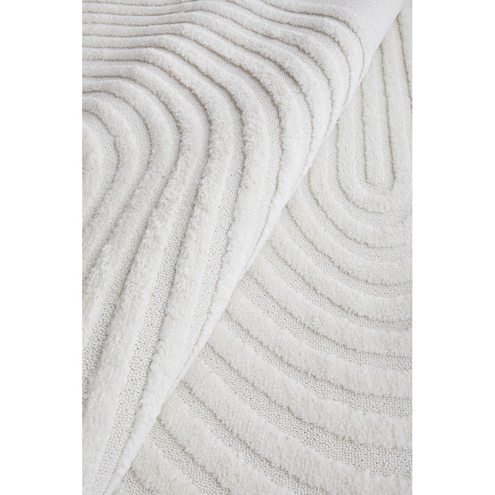 Lotus Abbey White Runner Rug