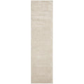 Lotus Carl Beige Runner Rug featuring circular loop pattern in beige and cream on light beige background, hand-woven polyester