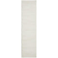 Lotus Carl White Runner Rug featuring repeating circular loop pattern in cream on ivory background, Rug Culture