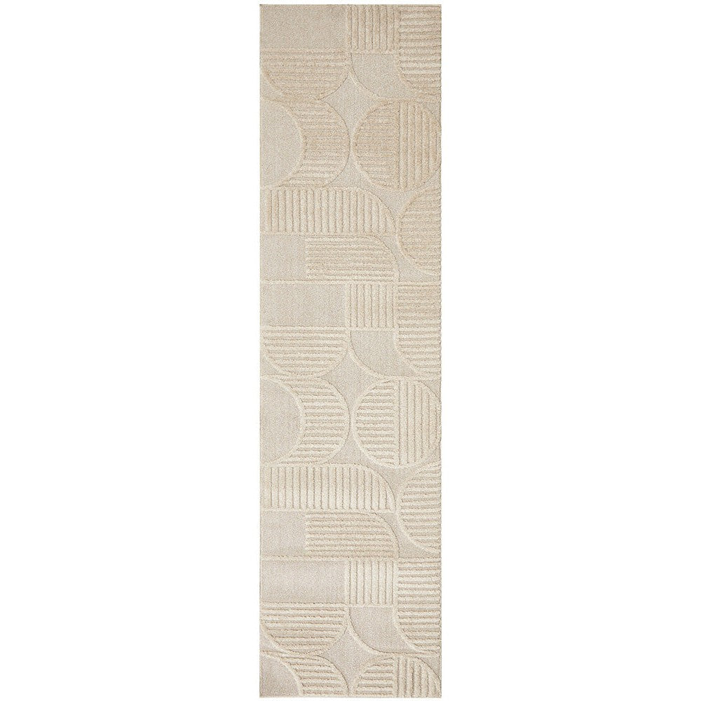 Lotus Leo Beige Runner Rug