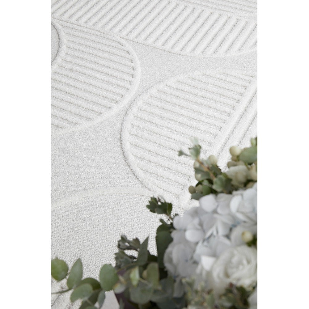 Lotus Leo White Runner Rug