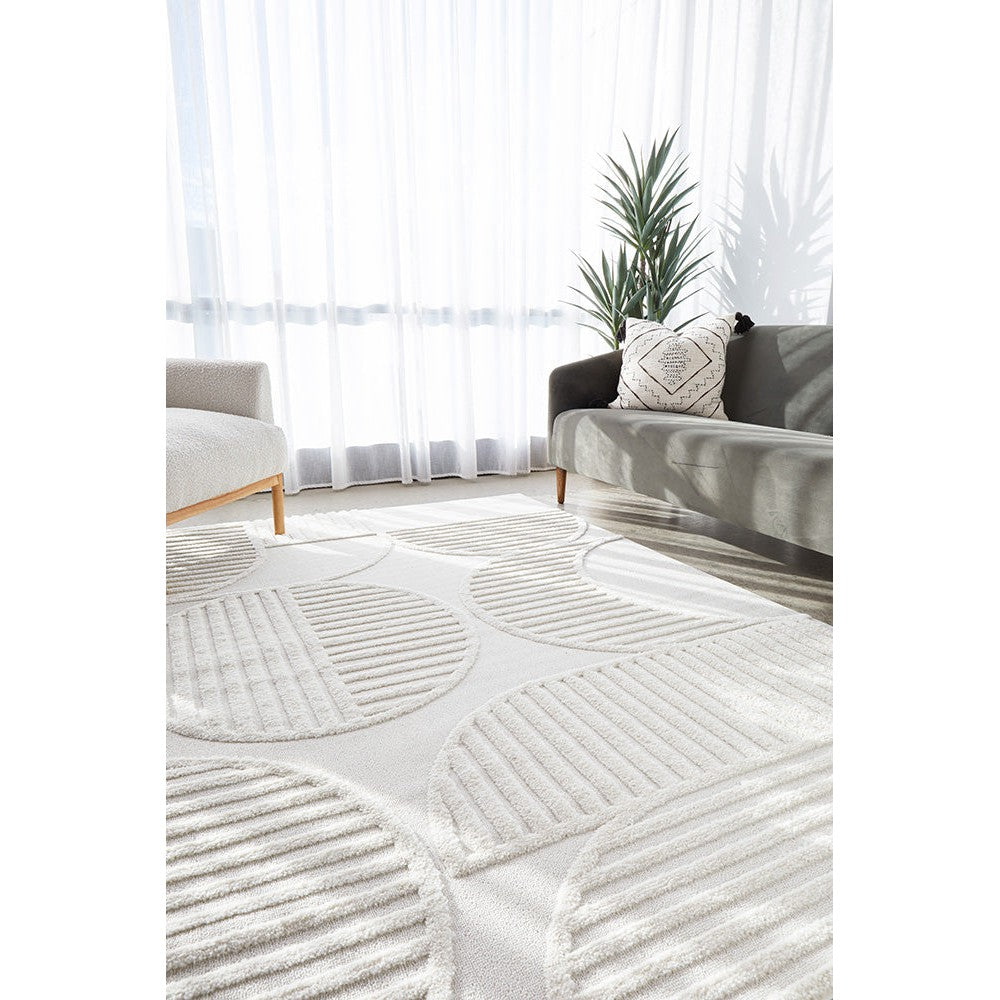 Lotus Leo White Rug