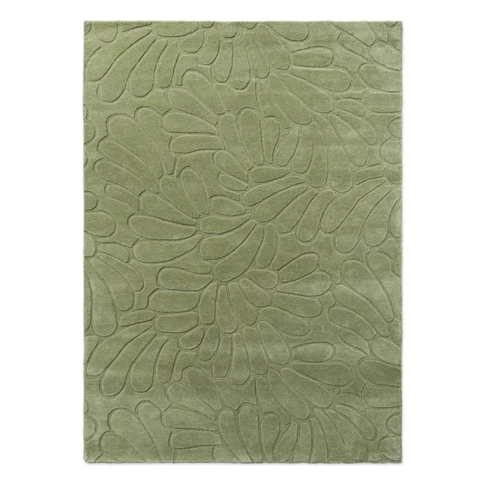 Laura Ashley Coleby Petals Hedgerow Green Designer Rug