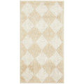 Marigold Aylin Diamond Beige Rug featuring diamond geometric pattern in ivory and light taupe on beige background, machine-made rug