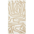 Marigold Jayla Abstract Art Beige Rug featuring abstract line pattern in beige and cream on ivory background, hand-tufted wool