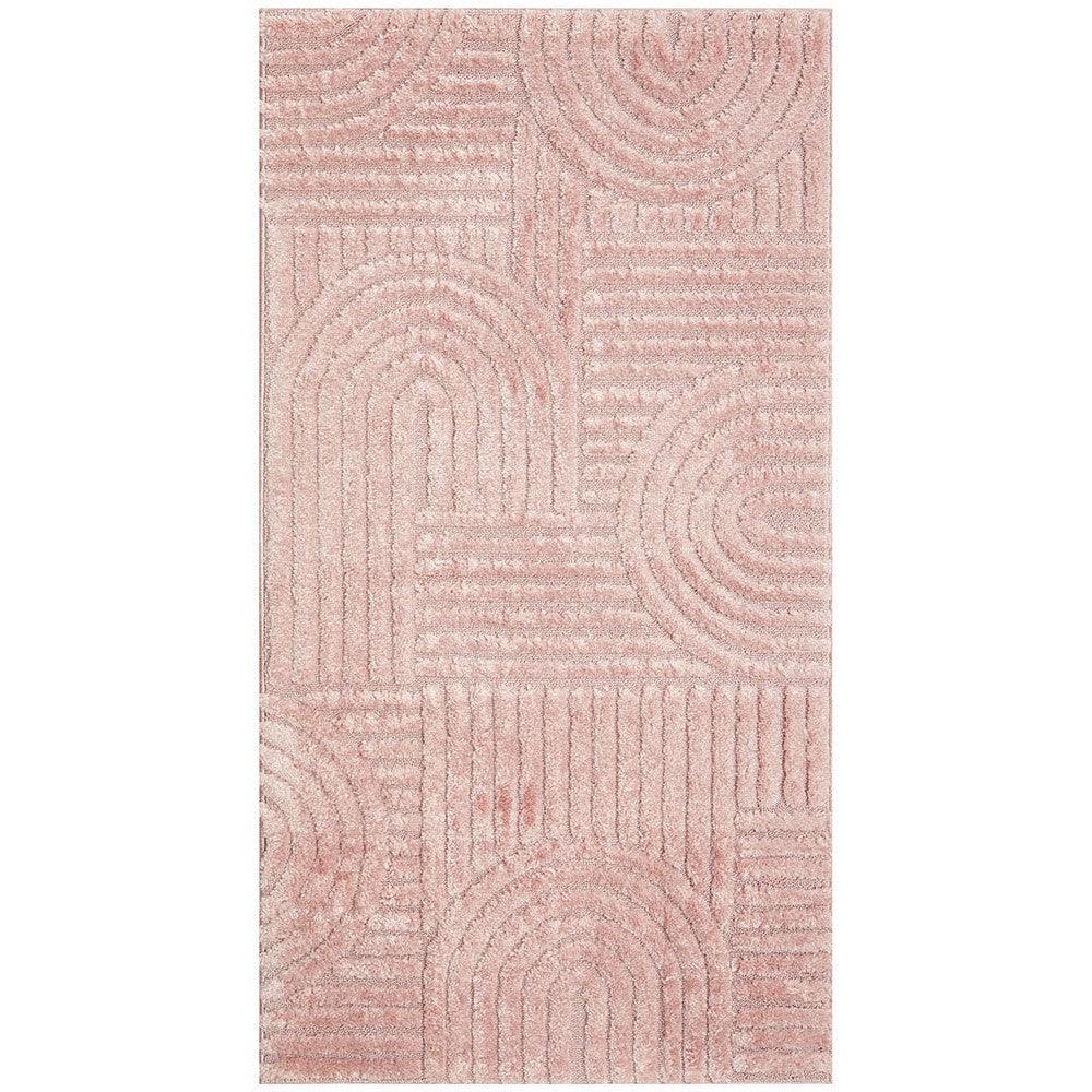 Marigold Jooji Curve Abstract Pink Rug