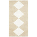Marigold Payton Diamond Ivory Rug featuring diamond pattern in ivory and beige on taupe background, hand-tufted wool