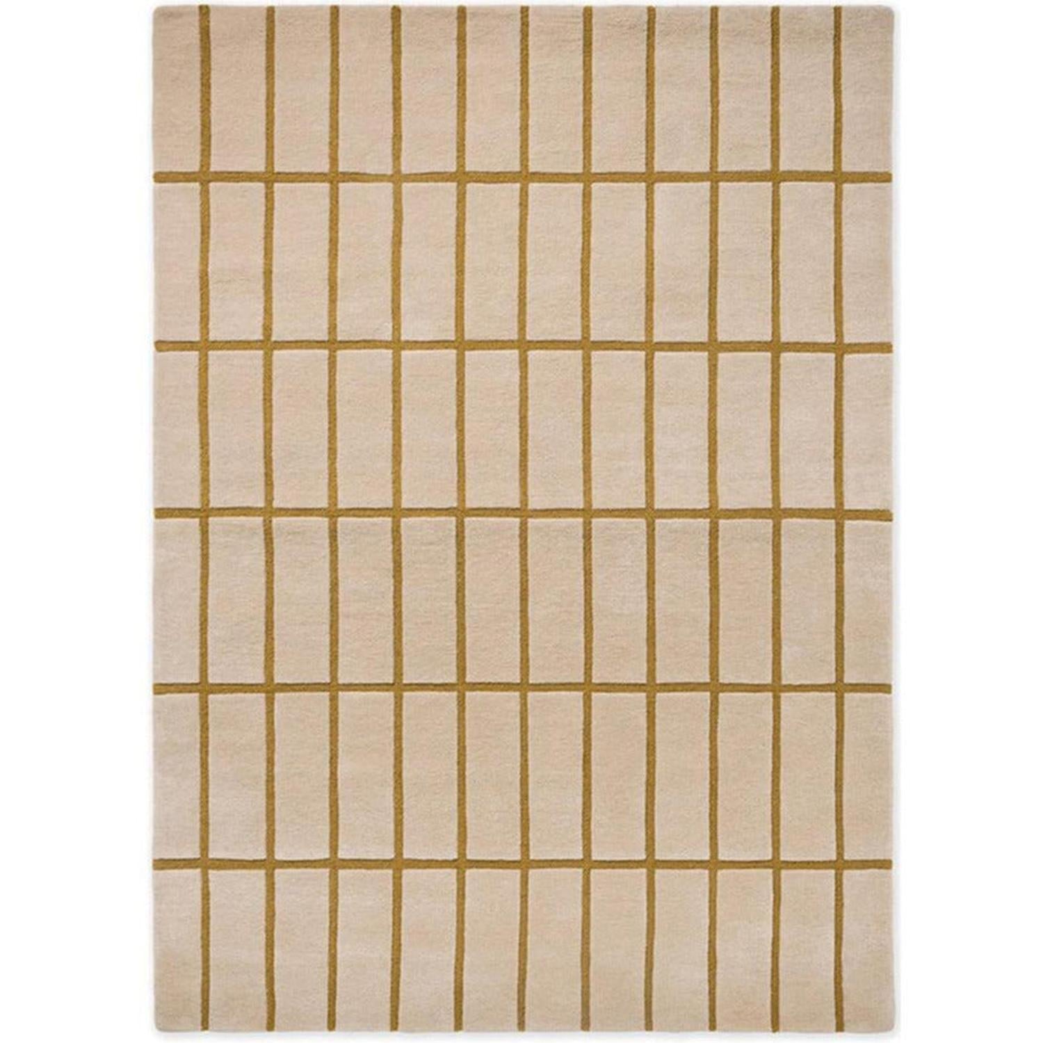 Marimekko Tiiliskivi Bronze Yellow Designer Rug
