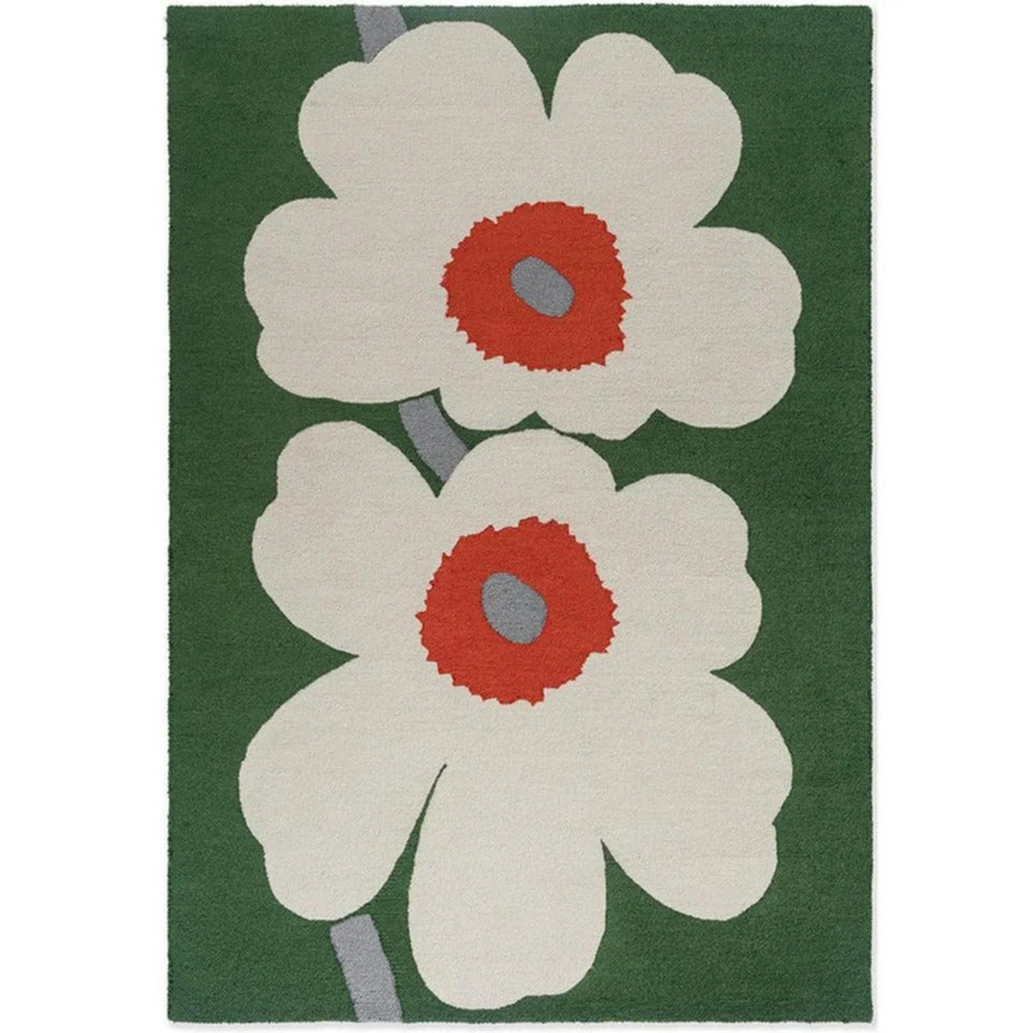 Marimekko Unikko 60th Anniversary Green Designer Rug