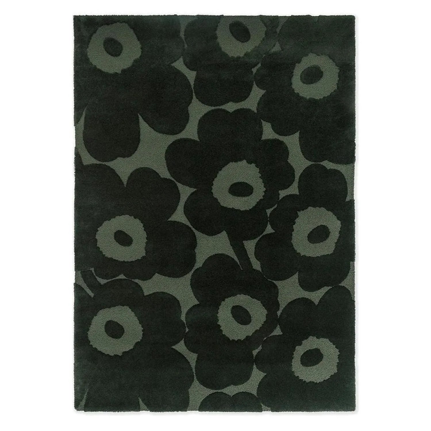 Marimekko Unikko Dark Green Designer Rug