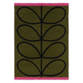 Orla Kiely Linear Stem Olive Designer Outdoor Rug
