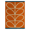 Orla Kiely Linear Stem Orange Designer Outdoor Rug