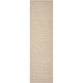 Patio Misty Natural Runner Indoor-Outdoor Rug featuring textured weave in beige, cream and tan on natural background, machine-made polypropylene