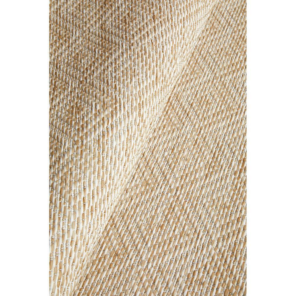 Patios Misty Natural Runner Indoor-Outdoor Rug featuring textured woven pattern in beige and tan on natural background, hand-woven jute