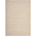 Patio Misty Natural Indoor-Outdoor Rug featuring solid textured weave in beige, cream on natural background, machine-woven polyester