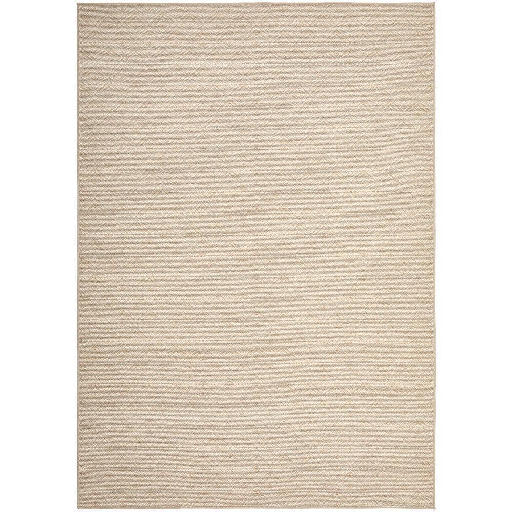 Patio Misty Natural Indoor-Outdoor Rug featuring solid textured weave in beige, cream on natural background, machine-woven polyester