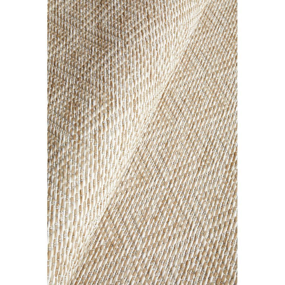 Patio Misty Natural Indoor-Outdoor Rug featuring textured woven stripe in cream, ivory and beige, hand-woven fibre rug