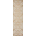 Patio Rico Natural Runner Indoor-Outdoor Rug by Rug Culture featuring beige, taupe and cream geometric triangles on natural background, machine-woven polypropylene