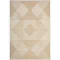Patio Rico Natural Indoor-Outdoor Rug featuring geometric diamond in cream, beige and tan on natural backdrop, machine-made polypropylene