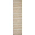 Patio Tilda Natural Runner featuring striped pattern in beige, taupe and cream on white background, indoor-outdoor flatwoven polypropylene