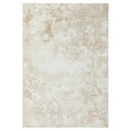 Revive Kacie Natural Washable Rug featuring abstract mottled pattern in cream, beige and tan on cream, machine-made polyester blend
