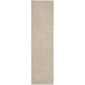 Steph And Gian Birch Flax Runner Rug featuring textured weave in beige, flax and taupe on beige background, woven flax