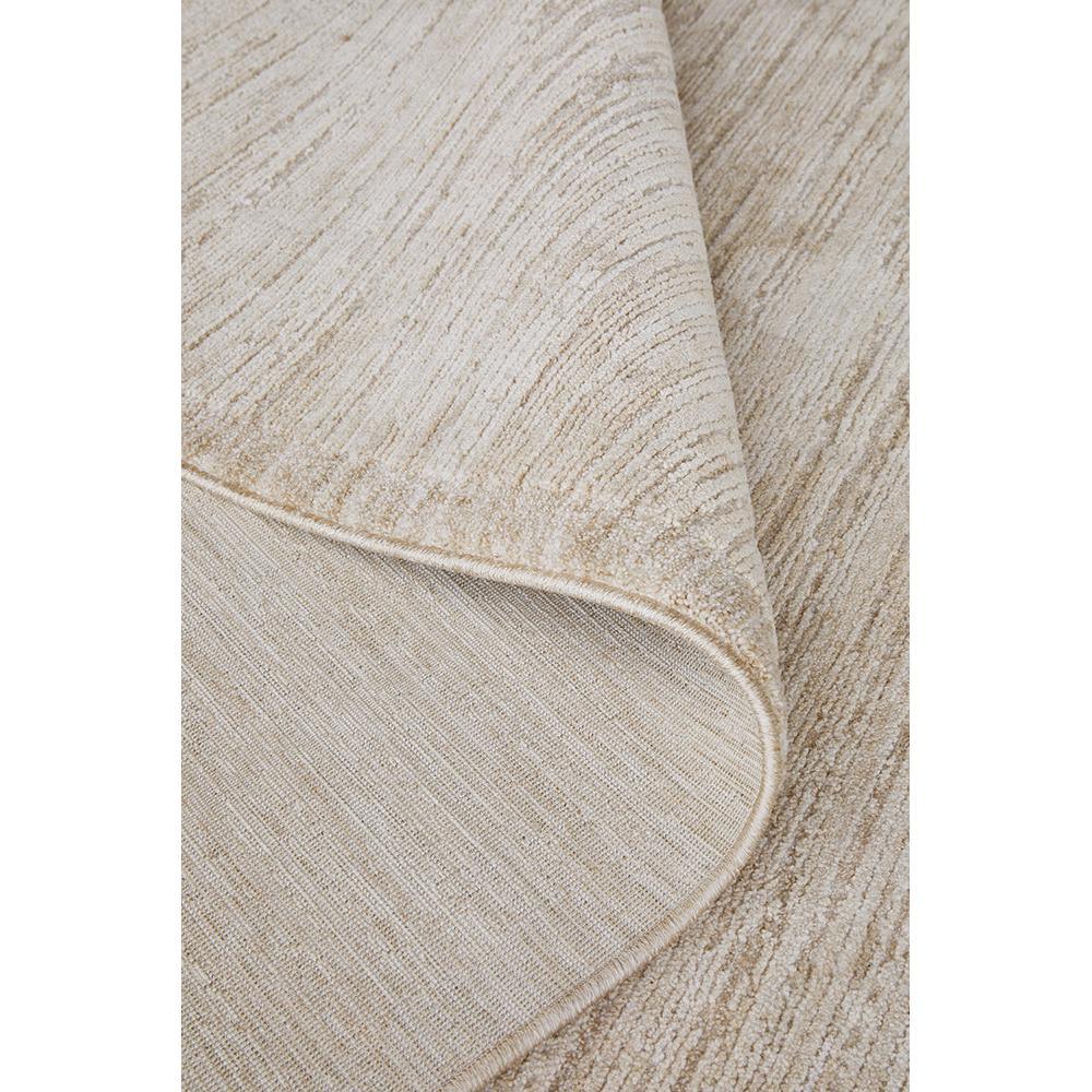 Steph And Gian Birch Flax Runner Rug featuring textured linear weave in beige, flax and cream on white, machine-made wool