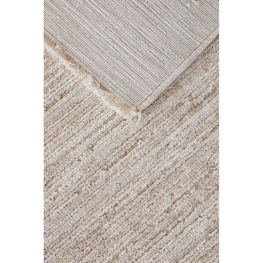 Steph And Gian Birch Flax Rug featuring textured loop-pile in cream, beige and taupe on white, hand-tufted flax