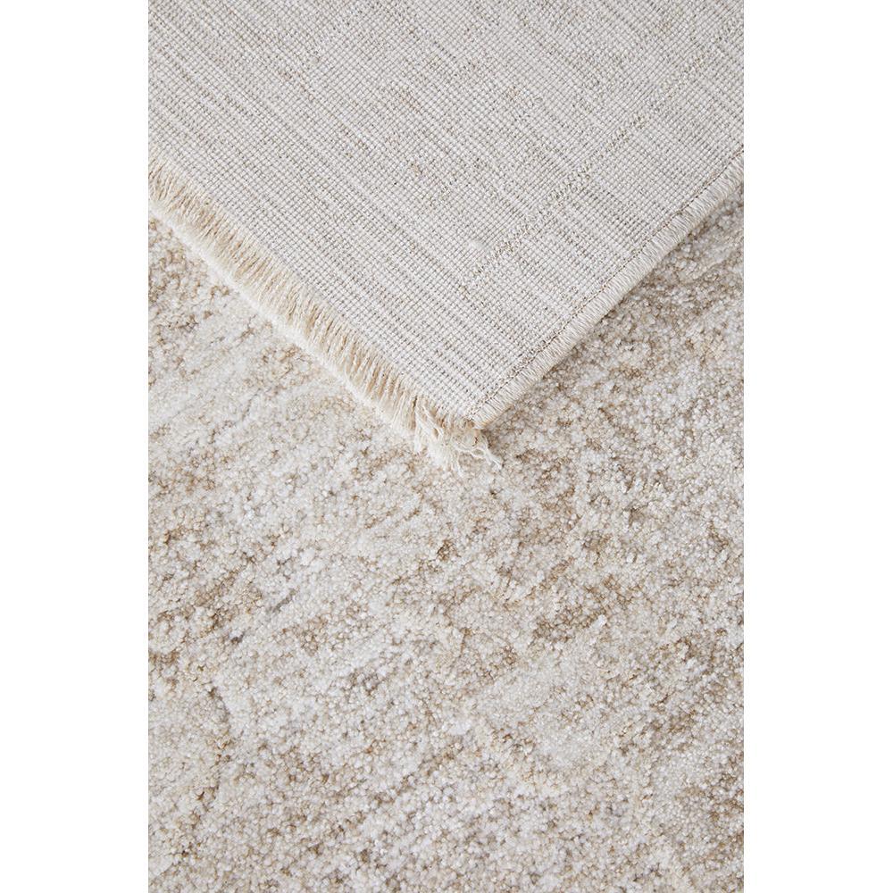 Steph And Gian Flora Husk Runner Rug featuring hand-woven texture in cream, ivory and taupe on beige background, wool