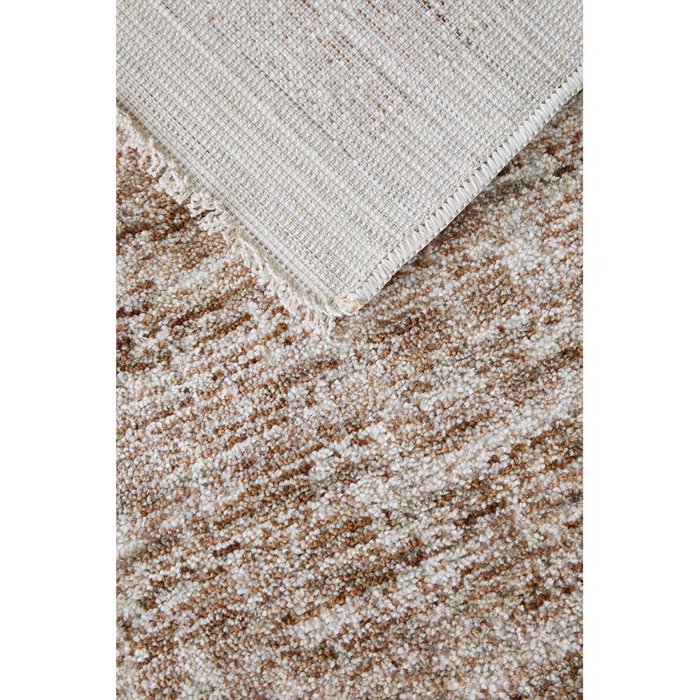 Steph & Gian Meadow Cardamom Runner Rug featuring pattern in cream, beige, tan on cream background, hand-tufted wool