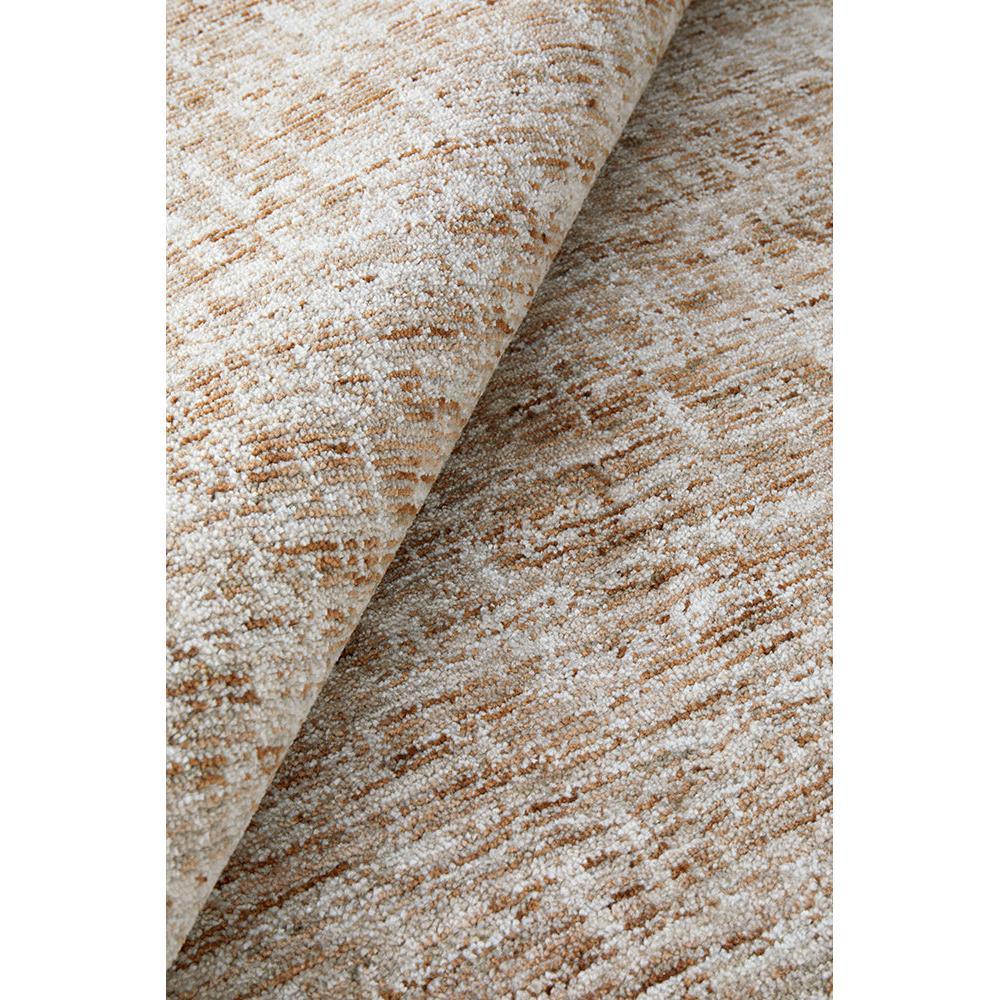 Steph And Gian Meadow Cardamom Runner Rug featuring abstract pattern in cream, ivory, camel on beige, hand-tufted wool