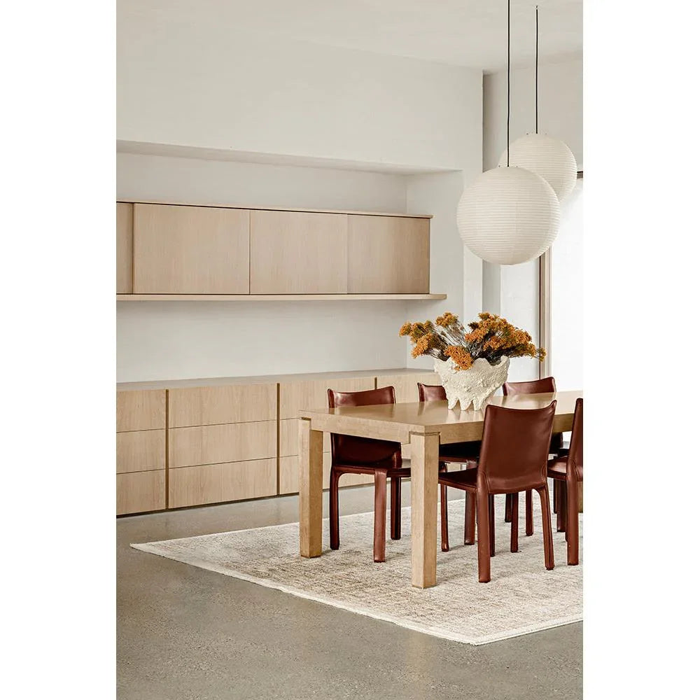 Steph And Gian Meadow Cardamom Rug featuring plain woven in cream ivory and beige on beige background, machinewoven wool