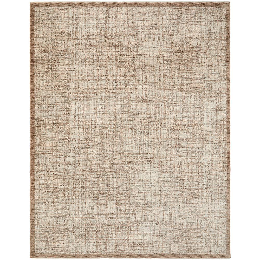 Steph And Gian Meadow Malt Rug featuring abstract distressed pattern in beige, taupe on cream background, hand-tufted wool
