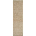 Steph And Gian Willow Wheat Runner Rug featuring textured solid weave in warm beige, cream and taupe on white, hand-tufted wool