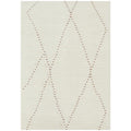 Summit Daina Natural rug featuring geometric diamond pattern in brown on cream background, hand-tufted wool