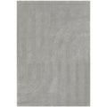 Summit Trail Grey rug featuring subtle circular arc pattern in cool grey tones on light grey background, hand-tufted wool